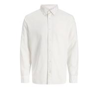 Jjebreeze Linen Blend Shirt L/S SN Pls - Plus Size, Bianco, 4XL