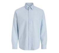 Jjebreeze Linen Blend Shirt L/S SN Pls - Plus Size, Celestial Blu, 4XL