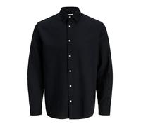 Jjebreeze Linen Blend Shirt L/S SN Pls - Plus Size, Nero, 6XL