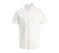 Jjebreeze Linen Blend Shirt S/S SN Pls - Plus Size, Bianco, 5XL