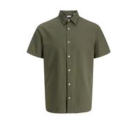 Jjebreeze Linen Blend Shirt S/S SN Pls - Plus Size, Oliva impolverato, 3XL