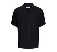 JACK&JONES PLUS Jjejeff Solid Resort Maglietta S/S SN Pls Camicia a Maniche Corte, Nero, 4XL Uomo