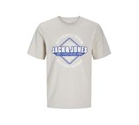 JACK & JONES Jjelogo SS O-Neck 2 col Ss25 SN T-Shirt, Raggio di Luna, L Uomo
