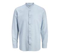 Jjesummer Linen Blend Band Shirt L/S SN, Celestial Blu, S