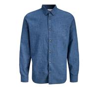 Jjesummer Linen Blend Shirt L/S SN, Blazer Blu Marine, S