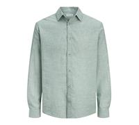 Jjesummer Linen Blend Shirt L/S SN, Granite Green, M