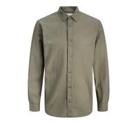 Jjesummer Linen Blend Shirt L/S SN, Oliva impolverato, XL