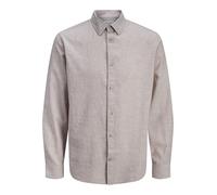 Jack & Jones Esummer Linen Blend Long Sleeve Shirt Grigio XL Uomo