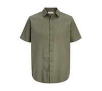 Jjesummer Linen Blend Shirt S/S SN, Oliva impolverato, L