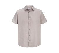 Jack & Jones Summer Linen Short Sleeve Shirt Grigio L Uomo