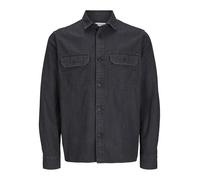 JJETRAVIS LS Noos - Maglietta, Denim Nero, S