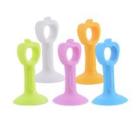 JJHQOKYNA Fermaporta a Cuneo, fermaporta, fermaporta, fermaporta in Silicone Tipo a Ventosa Maniglia for Porta silenziosa Paraurti Protezione for Parete Pad-Blu 5 Pezzi||L 75mm(Multicolor 5pcs)