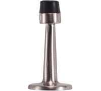 JJHQOKYNA Fermaporta Fermaporta Fermaporta, Parte Superiore Antiurto e Antivento in Lega di Zinco, Installazione Perforata Fermaporta in Gomma,Nero(Brushed Satin Nickel)