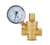 JJHQOKYNA G 1/2 quot; 3/4 quot; 1 Citazione; 2 quot; Valvola di riduzione della pressione dell'acqua in ottone, regolatore DN15/DN20/DN25/DN32, valvola di sollievo regolabile, manometro, 1 pz