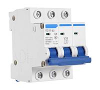 JJHQOKYNA Interruttore Automatico ad Alte Prestazioni in Miniatura a 3 Poli, Interruttore di Sicurezza MCB Resistente e antiruggine, Adatto for sistemi CC CA 400 V 6/10/16/20 A,DZ47-63