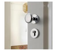 JJHQOKYNA Porta Interna della Camera da Letto Porta in Legno Porta silenziosa Sferica Argento Brillante Americano Francese Uovo D'Oca Casa Porta Divisa Serratura(Type A-72 Silent Lock Set)