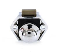 JJHQOKYNA Serratura for Auto da Camper, 20 mm, a Pressione, for Camper, Yacht, mobili, ferramenta, cassetti, Maniglie, Serratura di Sicurezza, 10 Pezzi(Small-Chrome)