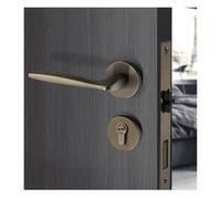 JJHQOKYNA Serratura for Porta in Ottone Moderna e Semplice di Alta qualità, Porta Interna, Porta della Camera da Letto, Maniglia for Porta in Legno, Serratura silenziosa(Bronze-Colored)