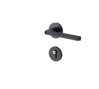 JJHQOKYNA Serratura for porta nera Serratura for porta interna for camera da letto, silenziosa, maniglia for porta del bagno, serratura divisa for uso domestico(Type A Black)