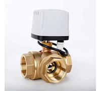 JJHQOKYNA Valvola DN15 DN20 DN25 DN50 Valvola a Sfera motorizzata Impermeabile a 3 Vie Valvola a Sfera elettrica in Ottone a 3 Fili con 2 Controlli Motore in Metallo a Coppia Grande(12vdc,DN20)