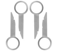 JJHXM 4 Pezzi Auto Radio Rimozione Key,Kit smontaggio Auto Radio Portatile,per Rimuovere Le autoradio,Compatibile con la Maggior Parte dei Modelli di autoradio