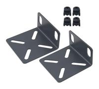 JJHXSM 2 accessori per armadio per switch di rete 22 x 45 mm, rack per codici ad angolo, kit di montaggio per rack per accessori di rete, staffa per componenti per computer, colore nero