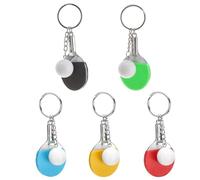 JJiaoLinin 5 Pezzi Mini Portachiavi Sport, Tennis da Tavolo Portachiavi Carino Ping Pong Design Ciondolo