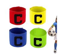 JJiaoLinin Capitan Armband Football, 4 Pezzi Fascia da Capitano Regolabile, Fascia da Capitano Calcio, Fascia Capitano Calcio Bambino, per Bambini Sport per Adulti Calcio e Rugby(Quattro Colori)