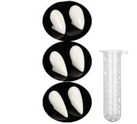 JJiaoLinin Kit di Zanne di Vampiro,3 Pairs 3 Formati Zanne Personalizzate Denti da Vampiro Finte Protesi con 1 Tubo Adesivo Vampiro per Halloween per Cosplay Party Puntelli di Halloween Zanne della