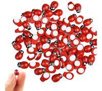 JJiaoLinin Mini Coccinelle Legno,100 scarabei della Fortuna in Legno,Coccinelle autoadesive,Coccinelle Adesivo,per Scrapbooking,Decorazione Giardino DIY 10 * 13MM