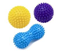 JJiaoLinin Palline Massaggio,3 Pezzi Sfere Massaggianti Muscolari per Automassaggio Piedi Lacrosse triggerpoint Diversi Gradi di Durezza Palla Massaggiante gli Sport per Massaggi dei Punti Trigger