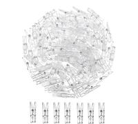 JJiaoLinin Plastica Mollette Trasparenti,100 Pezzi Mollette da Bucato in Plastica Trasparenti Piccole Mollette da Appendere per Foto Mini Mollette da Bucato Mini Clip con molla per Foto