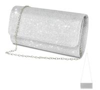 JJiaoLinin Pochette Donna, Borsa a Catena, Borsa Lucida con Catena, Borsetta Donna, Pochette da Sposa, con Tracolla a Catena Staccabile, Borse a Spalla per Ballo di Fine Anno, Festa