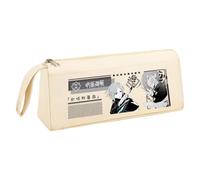 JJK Gojo Satoru Astuccio Itadori Yuji Anime Yuuta Okkotsu Astuccio, nero bianco, grande capacità, astuccio con manico, organizer per trucchi, per adolescenti e studenti delle scuole medie, Bianco Tipo