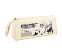 JJK Gojo Satoru Astuccio Itadori Yuji Anime Yuuta Okkotsu Astuccio, nero bianco, grande capacità, astuccio con manico, organizer per trucchi, per adolescenti e studenti delle scuole medie, Bianco Tipo