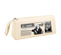JJK Gojo Satoru Astuccio Itadori Yuji Anime Yuuta Okkotsu Astuccio, nero bianco, grande capacità, astuccio con manico, organizer per trucchi, per adolescenti e studenti delle scuole medie, Bianco Tipo