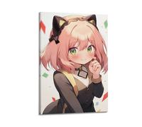 JJKKLB Poster decorativo da parete a tema anime, stampa artistica su tela, motivo casa che gioca con spia, poster decorativo moderno per la camera da letto (30 x 45 cm)