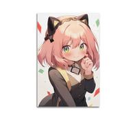 JJKKLB Poster decorativo da parete a tema anime, stampa artistica su tela, motivo casa che gioca con spia, poster decorativo moderno per la camera da letto (30 x 45 cm)