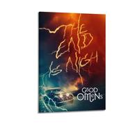 JJKKLB Poster decorativo da parete con scritta "Good Omens", stampa artistica su tela, poster decorativo moderno per camera da letto, 50 x 75 cm
