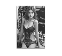 JJKKLB Poster decorativo da parete su tela con attrice Emily Ratajkowski, poster decorativo moderno per camera da letto, per camera da letto, 50 x 75 cm