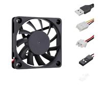 JJKKOZVQF Ventole assiali per computer e PC, con cuscinetti a sfera, 6010, 60 x 60 x 10 mm, 10 pezzi, 6 cm, 5 V, 12 V, 24 V, 6010 pezzi