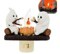 JJKTO Campfire Flicker Flame Halloween Nightlight,Plug-in Campfire Night Light Nightlight，Artificial Ghost Campfire Night Light, Halloween Night Lights Plug Into The Wall Indoor Decorations