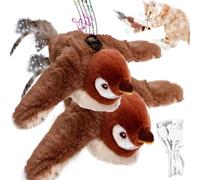 JJKTO Flappychase Interactive Cat Toy，Bird Chase FlappyCat Toy, Bird Chase FlappyCat Toy Flying,3 Modes Flapping Bird Cat Toys for Indoor Cats Ricaricabile Elettrico Sparrow