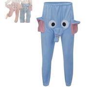 JJKTO Novelty Cute Comfy Elephant Pajama Short Pants Sleepwear Nightwear,Mens Funny Elephant Home Pants,Men And Women Elephant Pajama,Female Thermal Pants Loose Fit Lounge Shorts Couple Gift