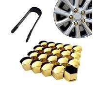 JJNIENUS 20 Pezzi Copridadi Ruota per Jeep Wrangler JK JL & Gladiator JT 2007-2025, Tappi Dadi Ruota Cerchione Esagonali Copridadi E Copribulloni Antifurto Cover Bullone, Yellow-21mm