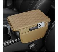 JJNIENUS Copri Bracciolo Auto Aggiornato per Audi A6 C8 2018-2025, Console Centrale in Pelle con 2 Borse Portaoggetti Multifunzionale Impermeabile Accessori Interni Veicolo, Beige
