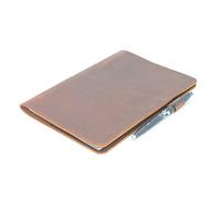 JJNUSA Compatibile con Rocketbook Cover Smart Business Handmade in vera pelle invecchiata per Everlast, Fusion, Wave Moleskin A4 con passante per penna e porta carte di credito, lettera 28 x 21,6 cm,