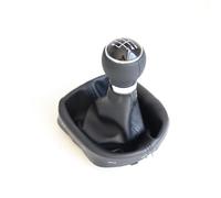 JJQFLB Pomello del Cambio con Cuffia Copri-Cuffia, Compatibile per VW Touran 2003-2010, Leva del Cambio Auto Antipolvere, Set 2