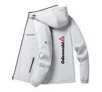 jjqnkjxc Ode-n.w_ald - Giacca da uomo con cappuccio, fodera in pile spessa e antivento, calda e confortevole, per autunno e inverno, Grigio Fleece, M
