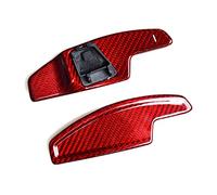 JJRFVBGT Estensione Cambio Volante Decorazione Paddle Cambio in Fibra di Carbonio Compatibile con per Golf 8 MK8 R/GTI 2020 2021 Estensioni per Leve del Cambio al Volante Dell'auto(Red)